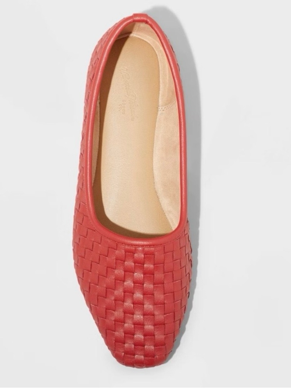 Universal Thread Red Woven Leather Ballet Flat